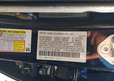 2018 Honda Accord Lx from USA, damaged, VIN 1HGCV1F13JA263469